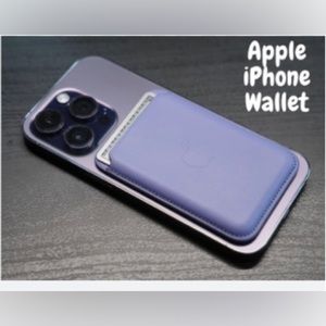 iPhone Leather Wallet with MagSafe- WISTERIA